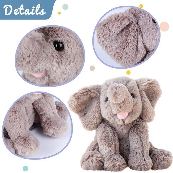 Cuddly Plush Elephant Toy - Soft Tan Companion - Picture 4 of 8
